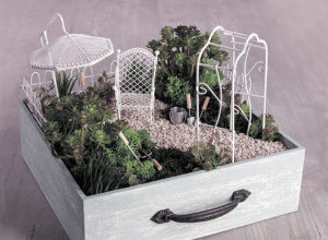 Mini Gardening: Kleine Gärten im Materialmix für einen frischen Look im Zuhause