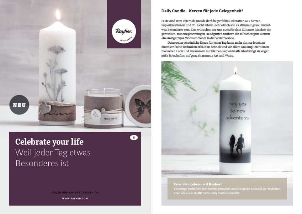 Kerzen mit Persönlichkeit - Broschüre im PDF-Format